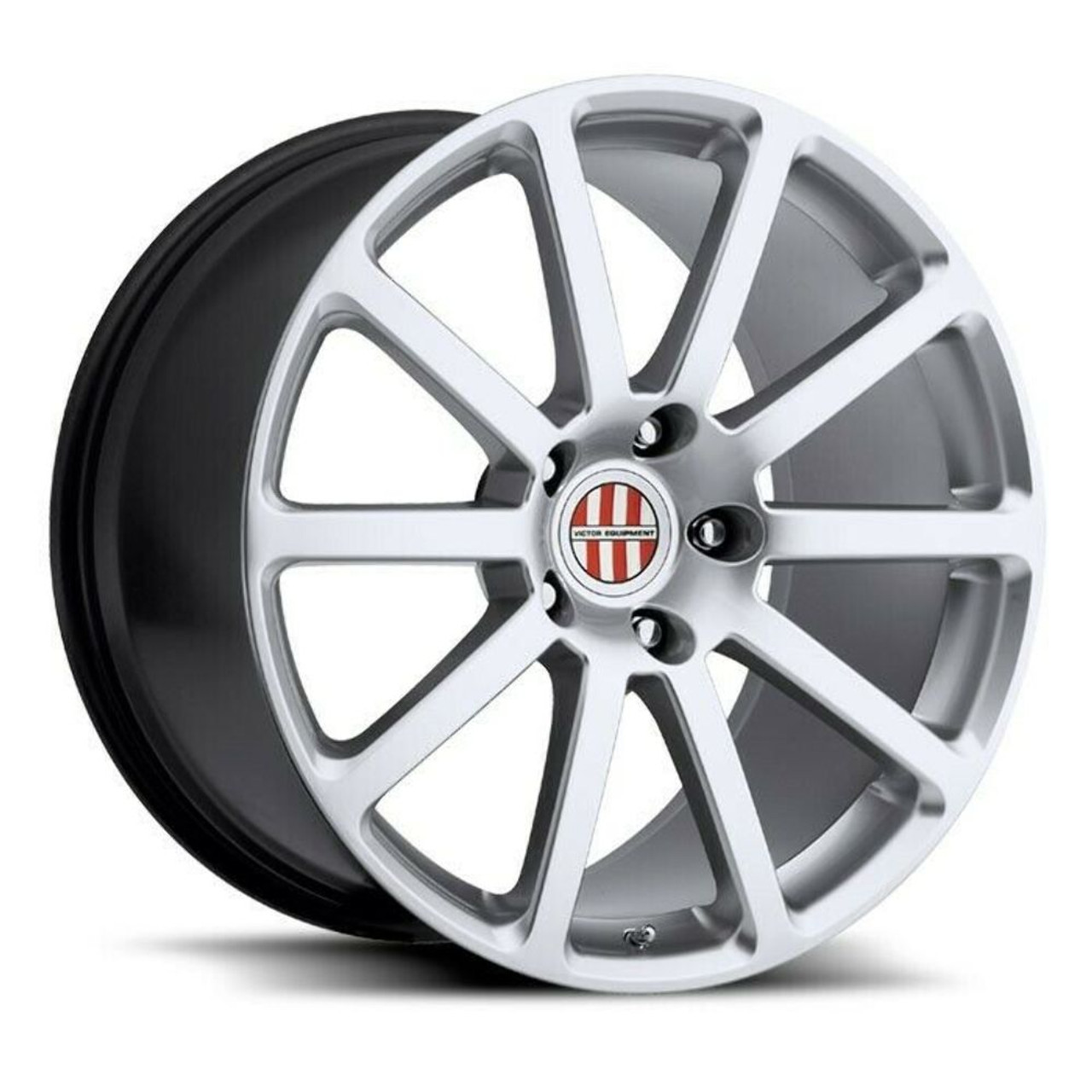 Set 4 Victor Equipment Zehn 18x11 5x130 Hyper Silver Wheels 18" 55mm Rims