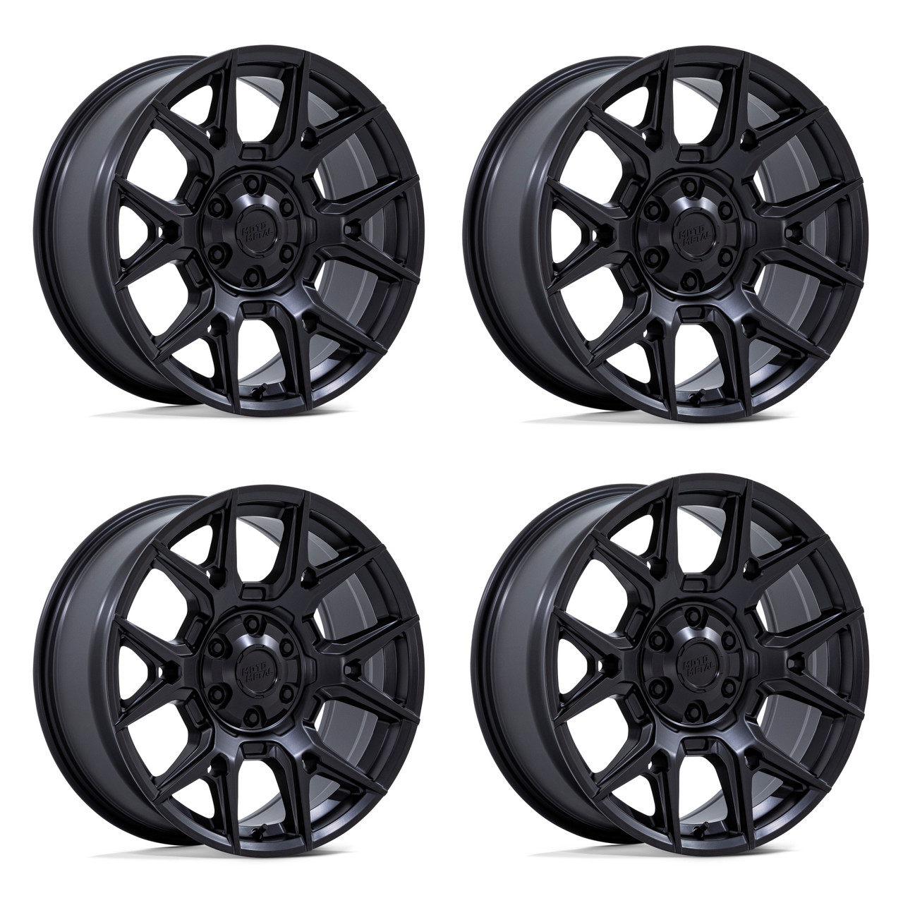 Set 4 17" Moto Metal MO813 Mason 17x8.5 6x5.5 0mm Matte Black Truck SUV Wheels