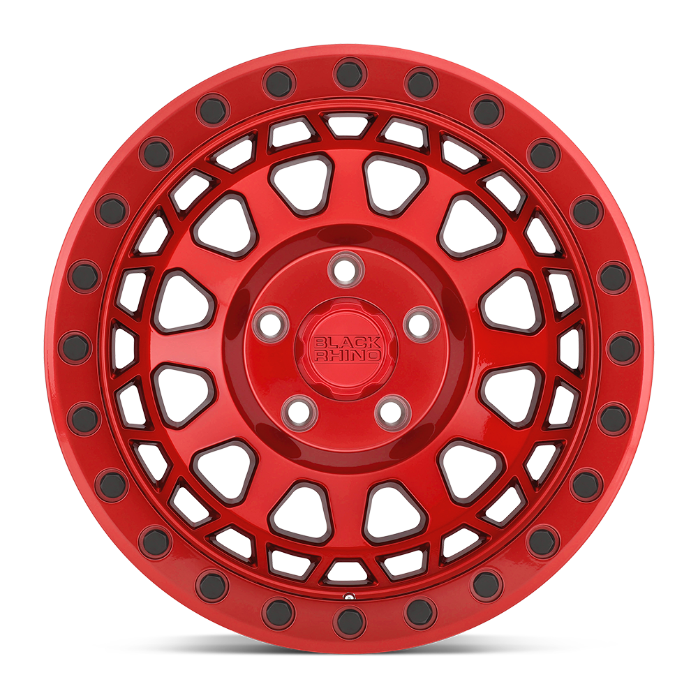 Set 4 Black Rhino PRimsm 17x9 5x4.5 Candy Red W/ Black Bolts Wheels 17" -18mm