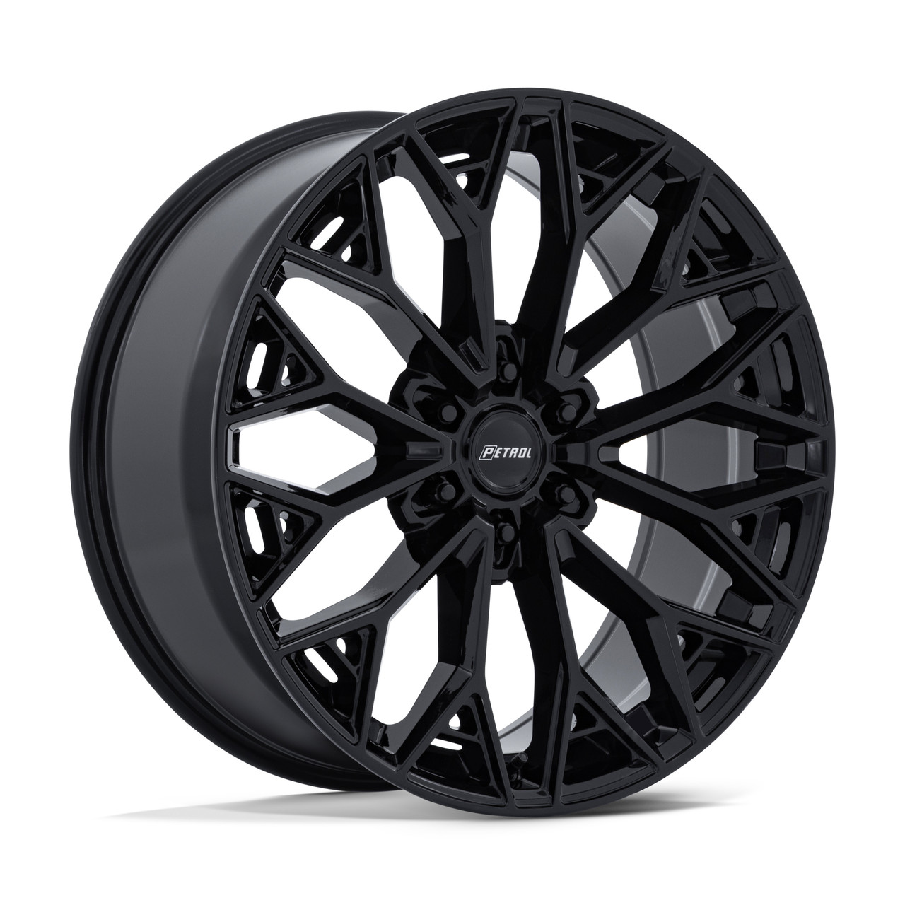 Set 4 20" Petrol PE006 P5E 20x9.5 6x135 30mm Wheels Gloss Black Truck SUV Rims