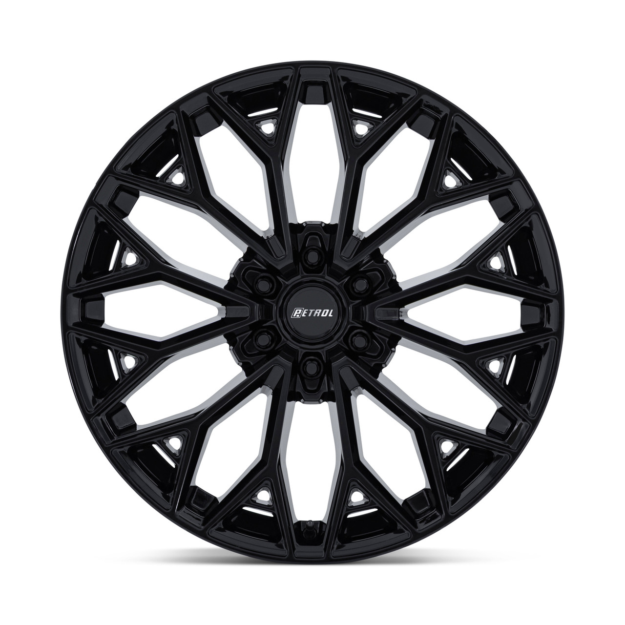 Set 4 20" Petrol PE006 P5E 20x9.5 6x135 30mm Wheels Gloss Black Truck SUV Rims