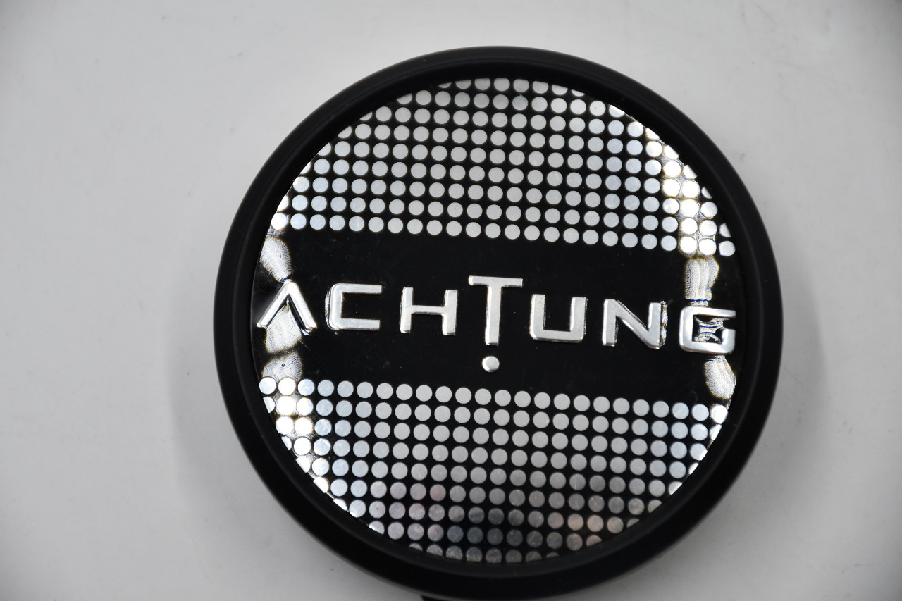 Achtung Matte Black/Chrome Wheel Center Cap Hub Cap 2341K075(MB) 3" Achtung Snap In