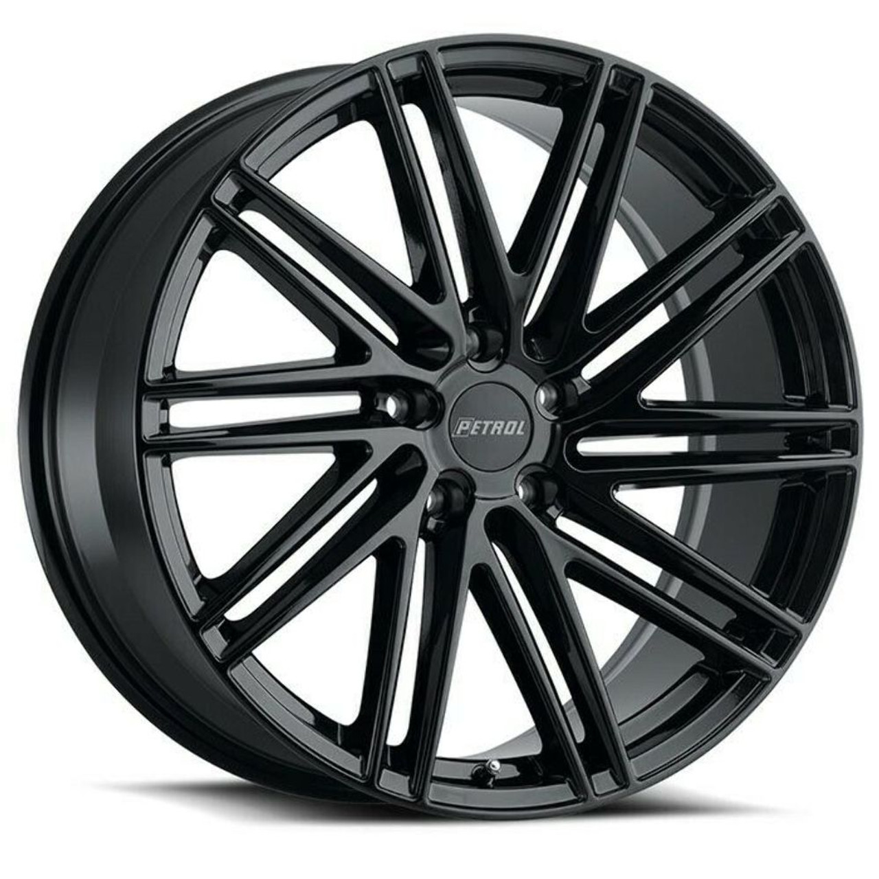 Set 4 Petrol P1C 18x8 5x115 Gloss Black Wheels 18" 40mm Rims