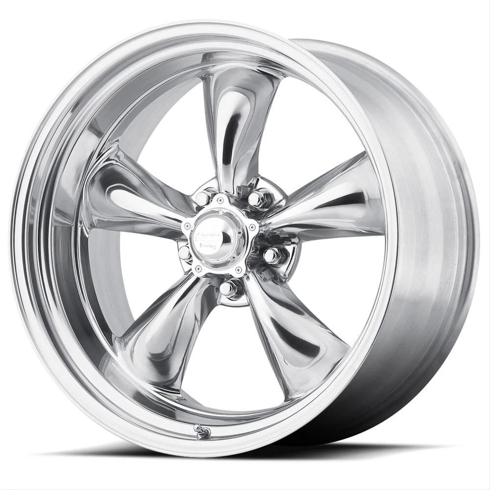 18" American Racing Vintage VN505 Torq Thrust II Polished 18x9.5 5x4.75 -6mm Rim Classic Car Wheel