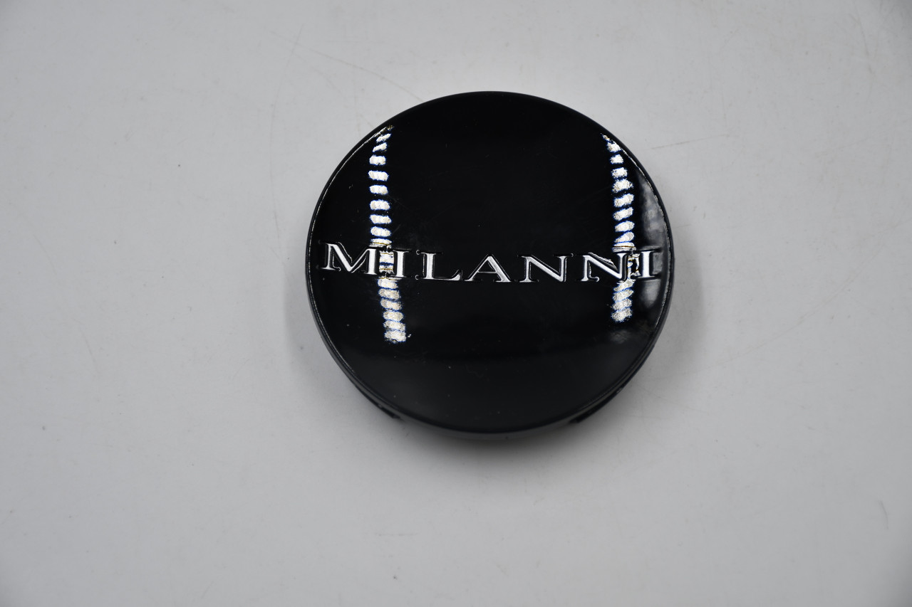 Millanni Gloss Black/ Silver lettering Wheel Center Cap Hub Cap C471GB 2.5" Milanni Snap in