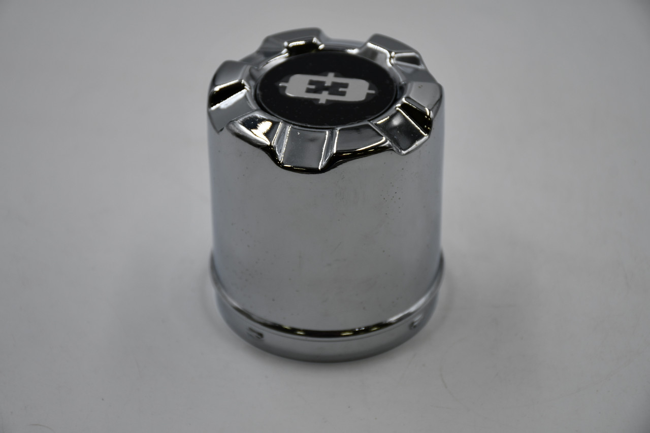 Vision Chrome/ Black & Chrome Logo Wheel Center Cap Hub Cap C547AL 2.625" Vision Push Thru
