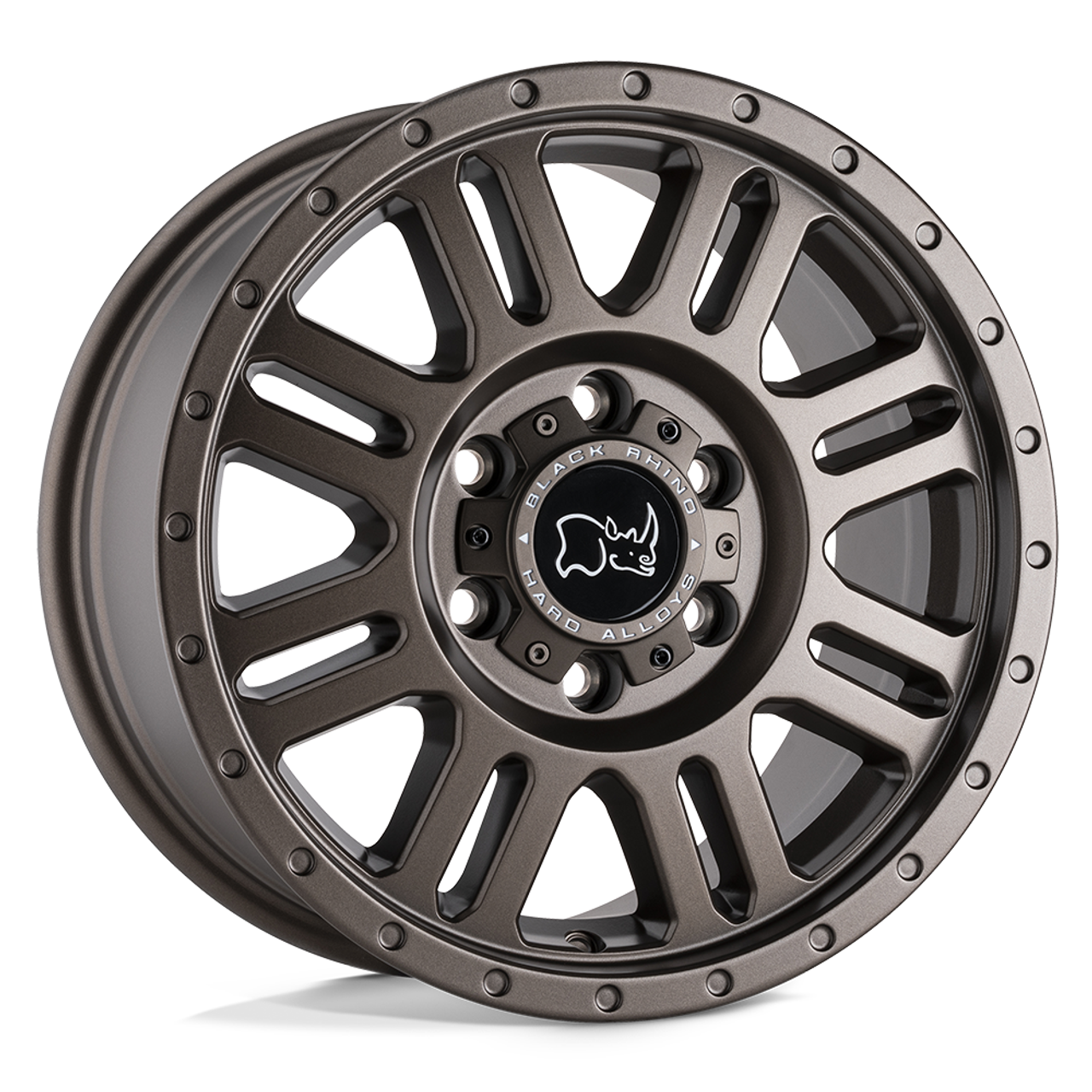 Set 4 18" Black Rhino Yellowstone 18x8 5x160 48mm Wheels Matte Bronze Rims