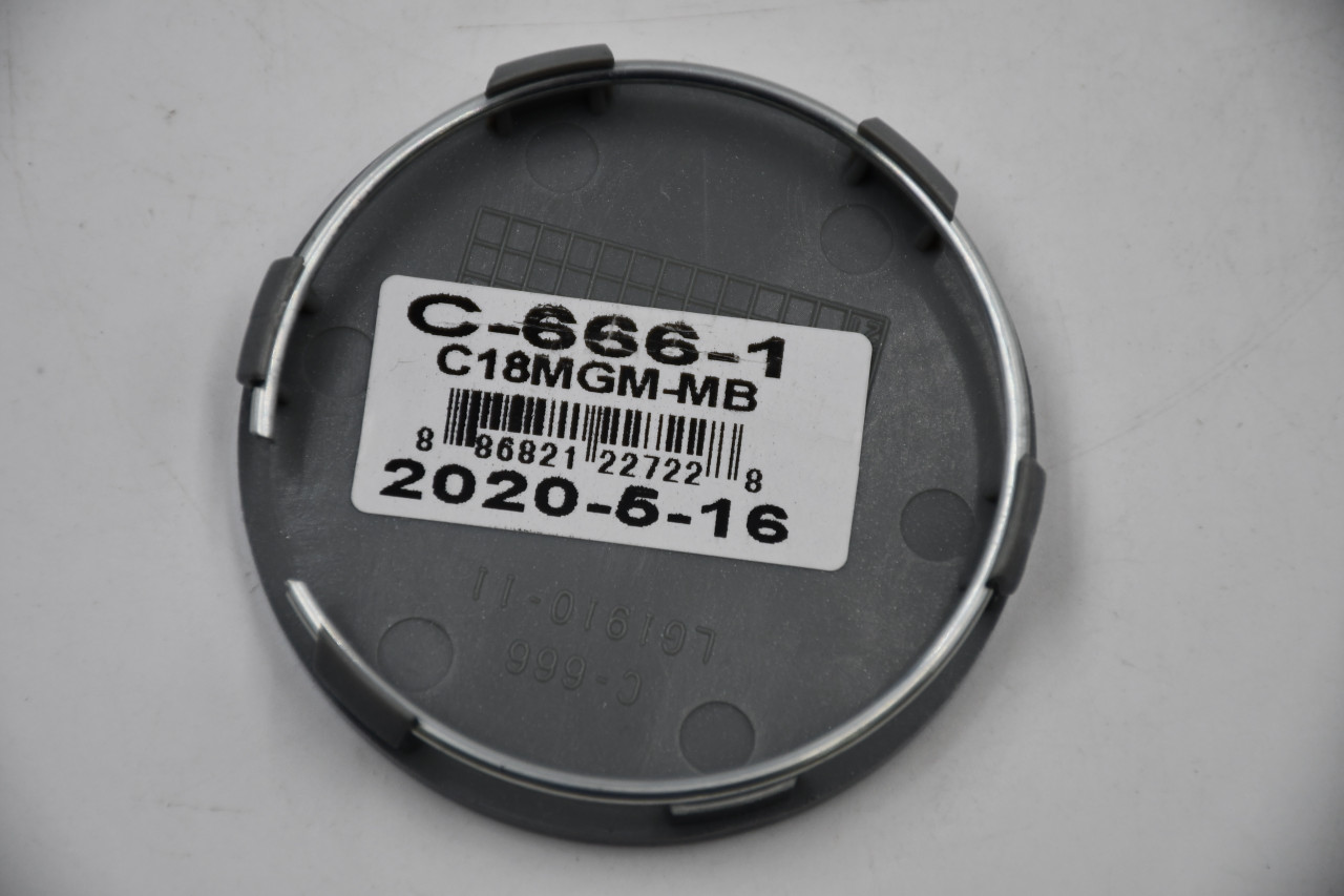 MB Wheels Gun Metal Wheel Center Cap C18MGM-MB C-666 2.5" Cap-1 Snap In