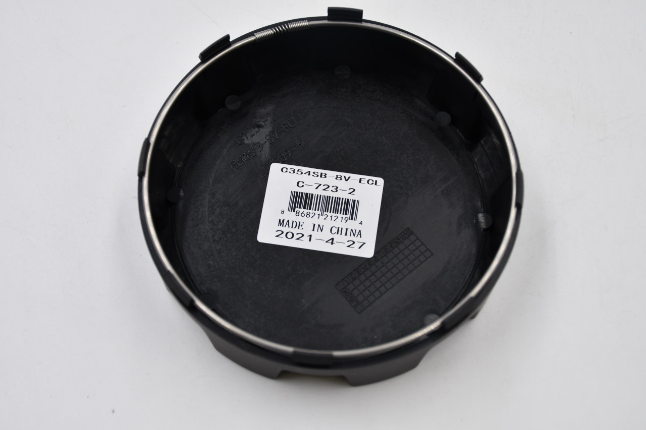 Vision Flat Black/Gloss Black Wheel Center Cap Hub Cap C354SB-8V-ECL 4.875" Vision Snap In
