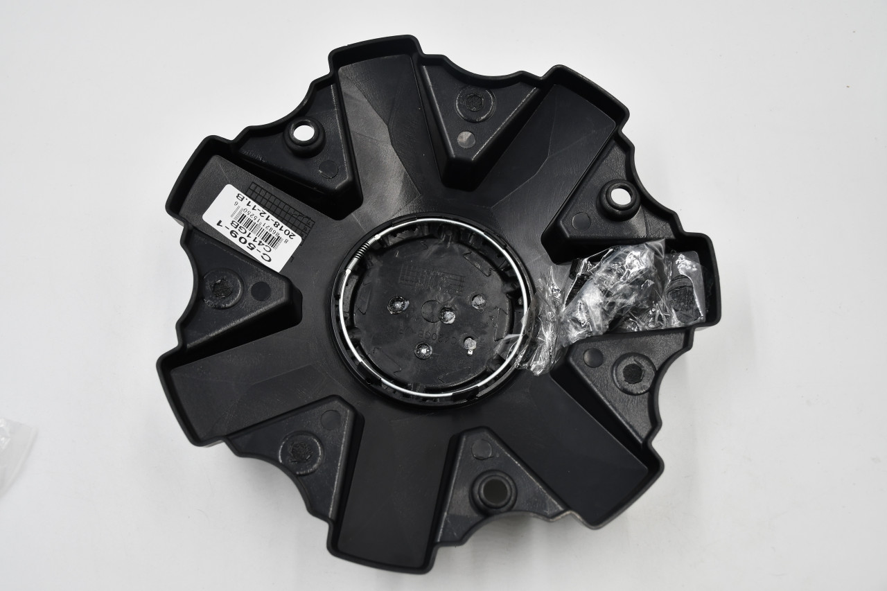 Vision Gloss Black/ Chrome Logo Wheel Center Cap Hub Cap C411GB(N) 9" Vision 8 Lug Bolt on