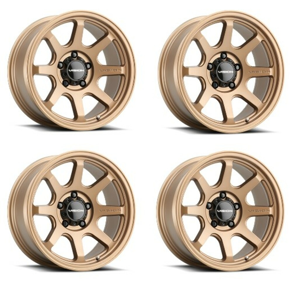 Set 4 17" Vision 351 Flow   Bronze 17x9 Wheels 8x6.5 (8x165.1) 0mm Rims