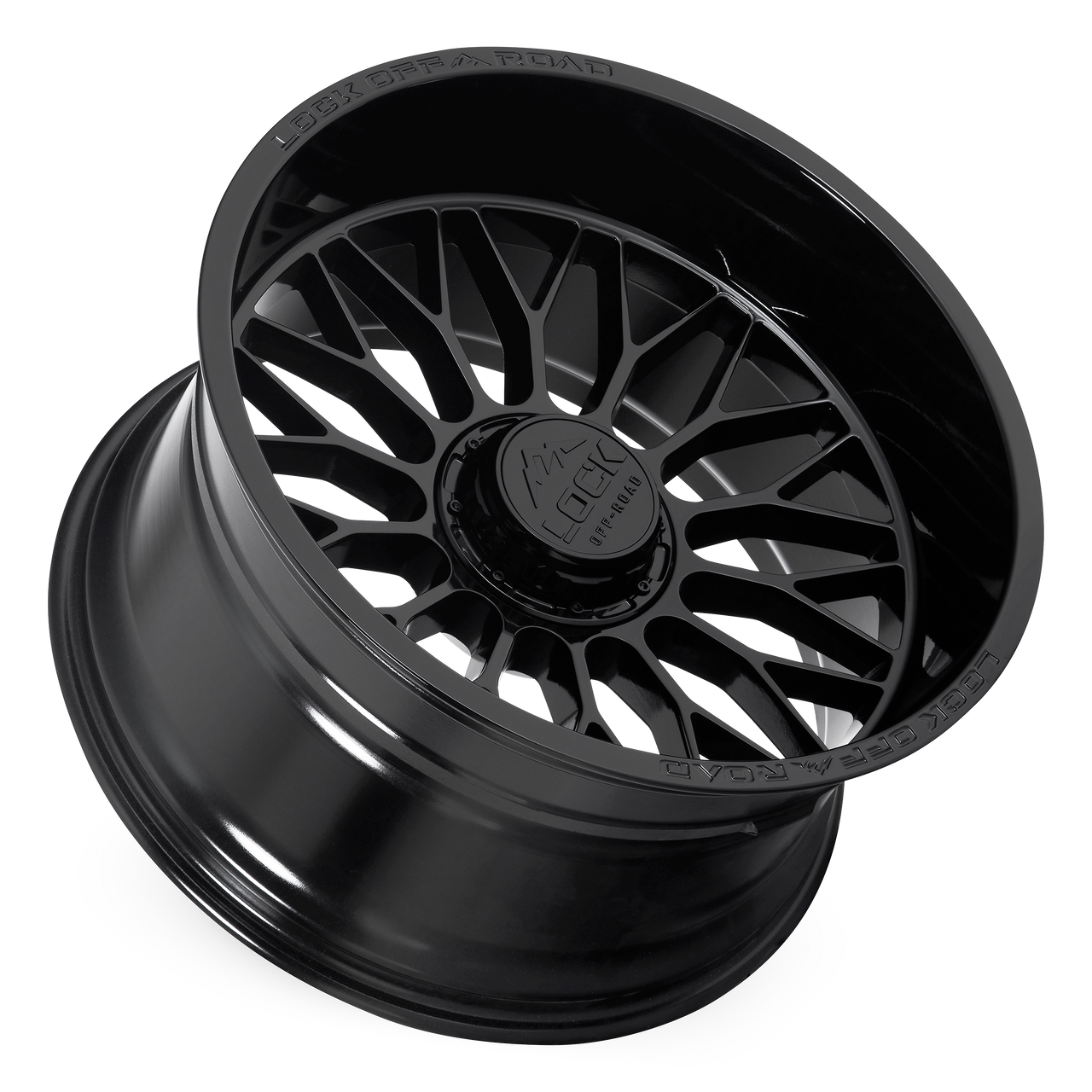 Set 4 20" Lock Extreme Rampage Gloss Black 20x10 6x135 6x5.5 18mm Truck Wheels