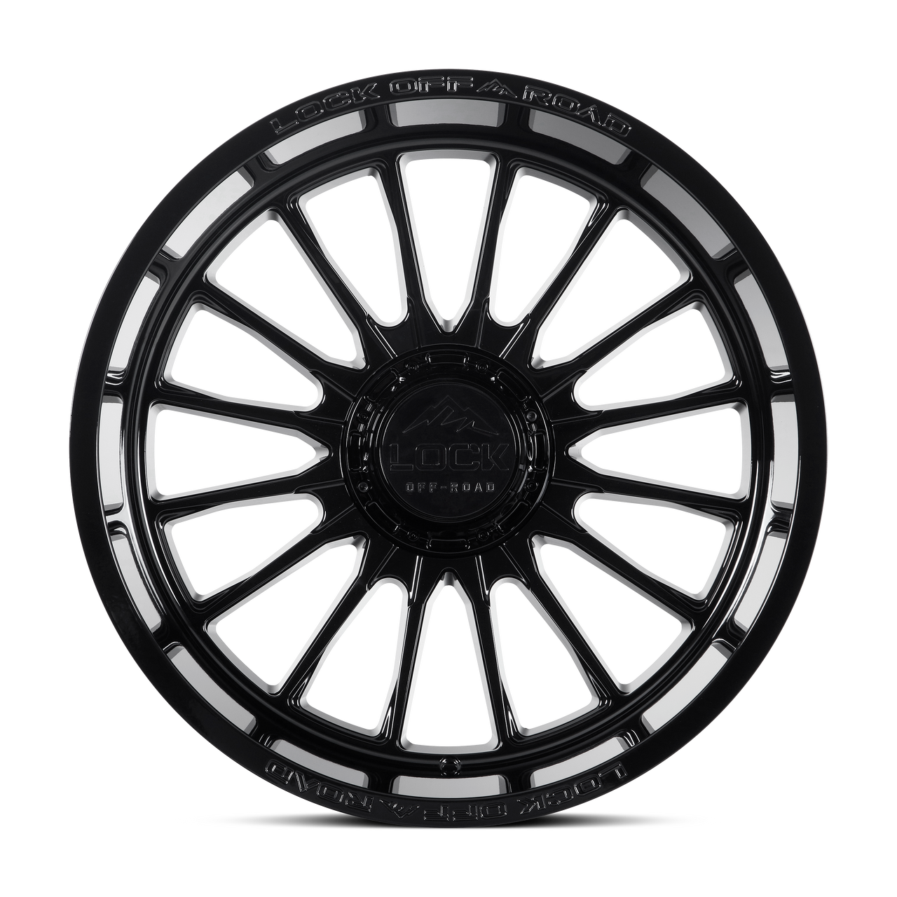 20" Lock Extreme Striker Gloss Black 20x10 Wheel 8x6.5 18mm Offroad Truck Rim