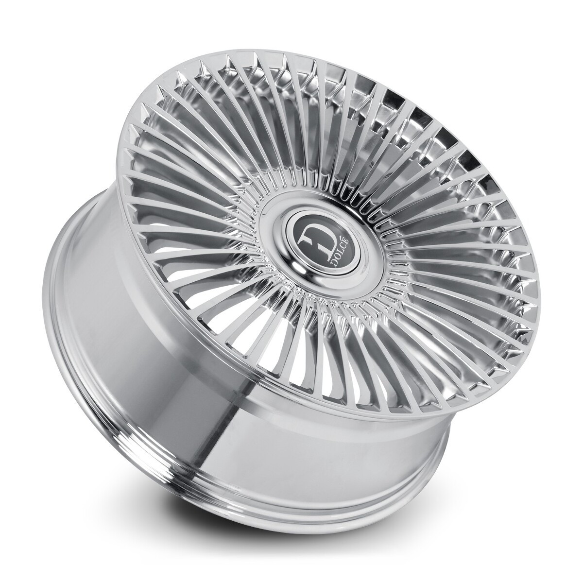 24" Dolce Luxury Trento Chrome 24x10 Wheel 5x112 5x4.5 (5x114.3) 40mm Rim