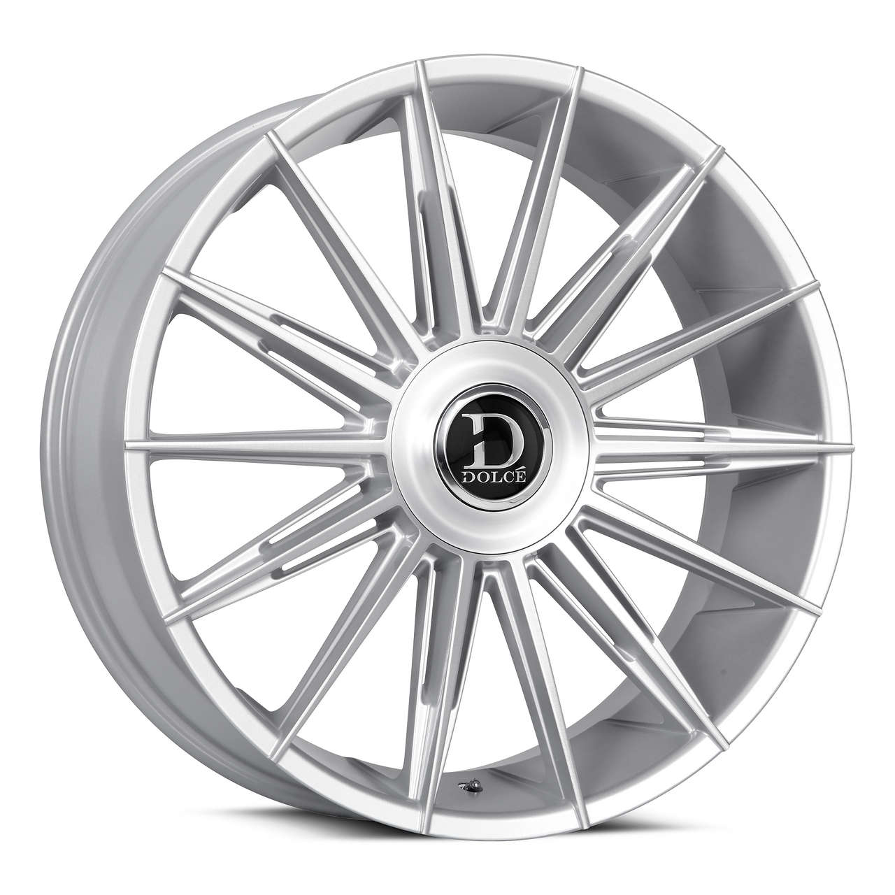 24" Dolce Luxury Mirelli Gloss Sliver Brush Face 24x10 5x112 5x120 20mm Wheel