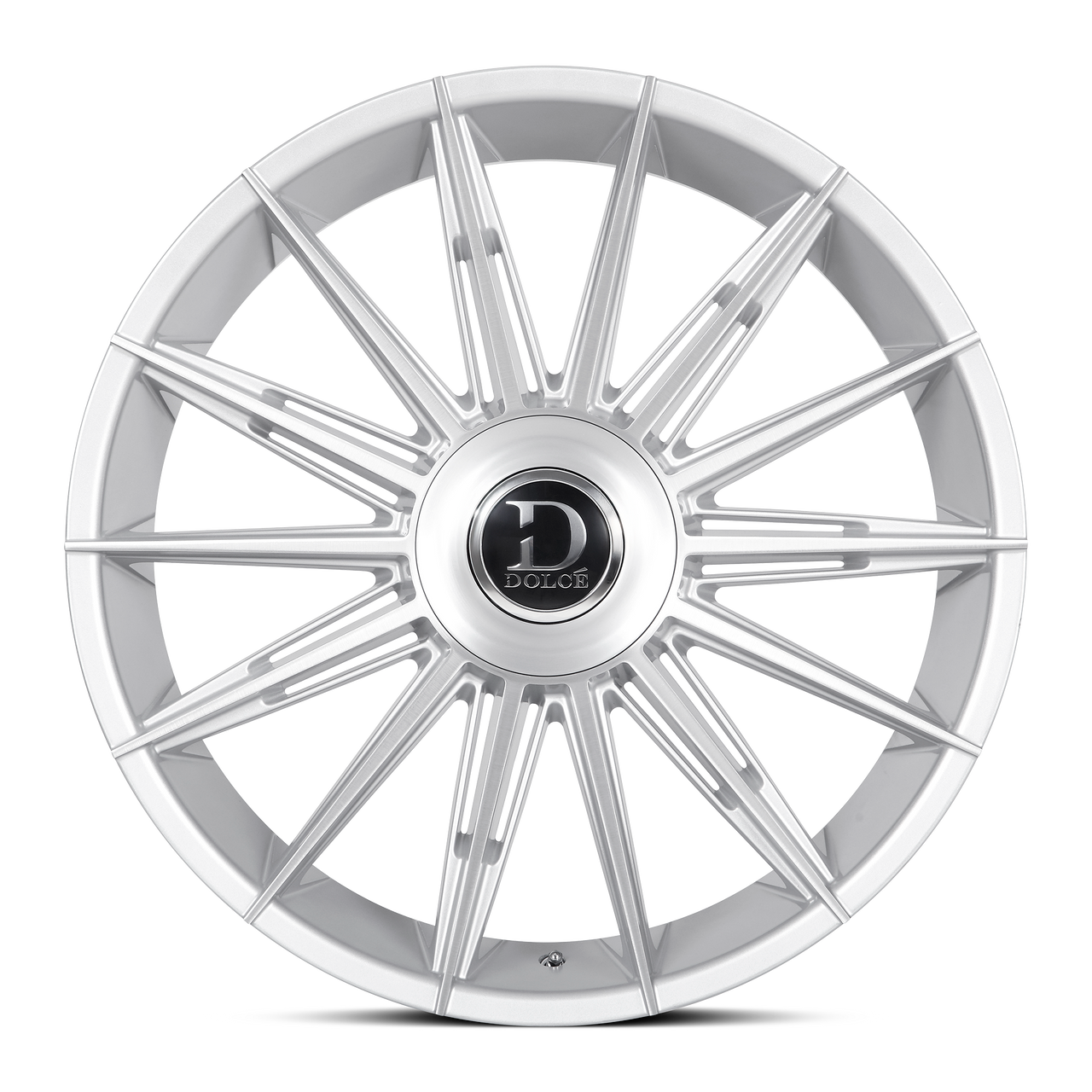 24" Dolce Luxury Mirelli Gloss Sliver Brush Face 24x9 Wheel 5x112 5x120 28mm Rim