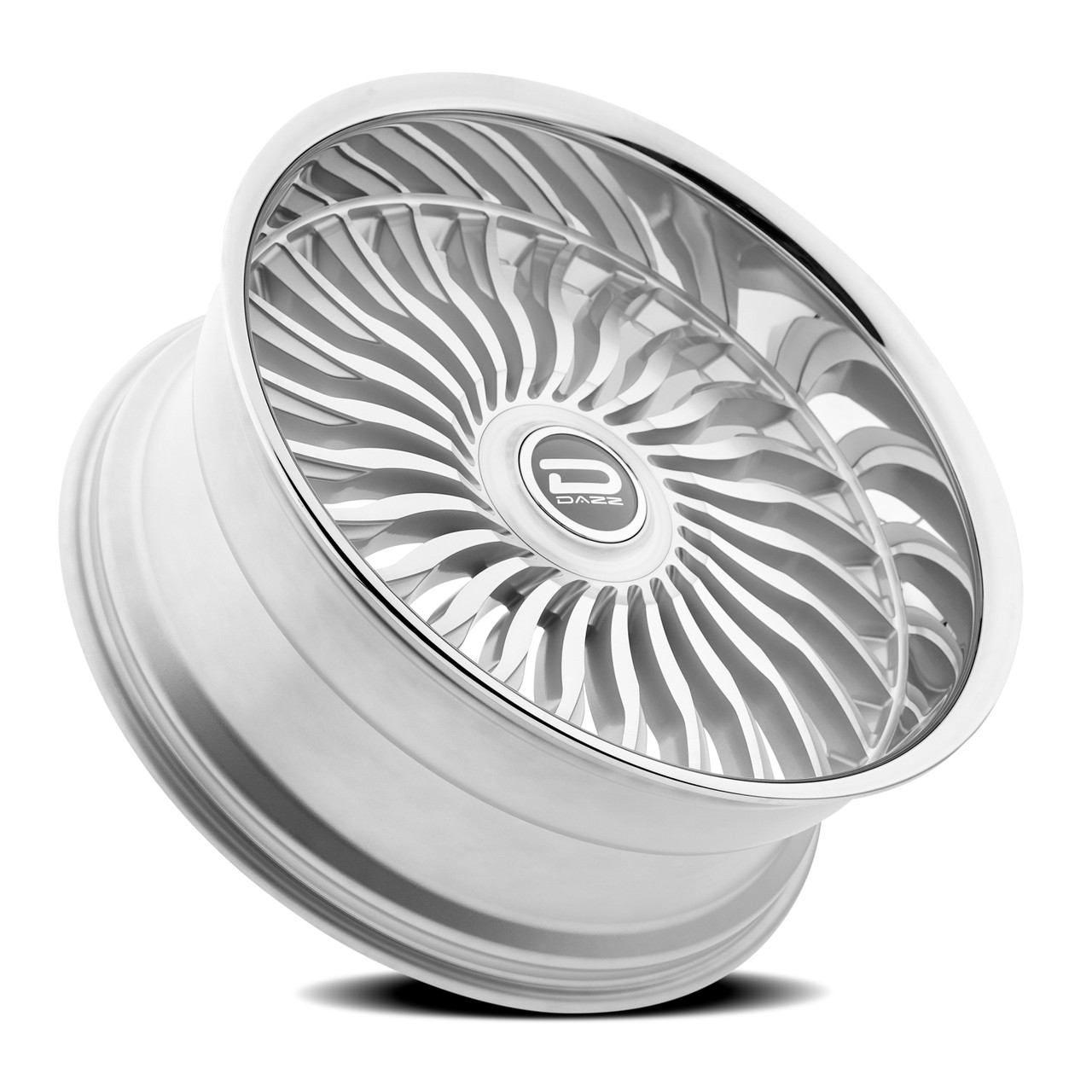 24" Dazz Snatch Silver Brushed Chromed Stainless Steel Lip 24x10 5x4.75 5x5 0mm