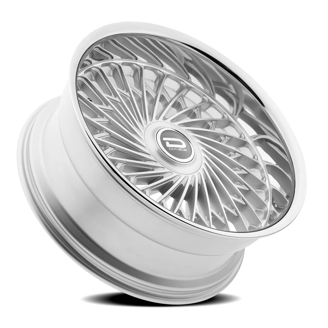 Set 4 Dazz Seville Silver Brushed Chrome Stainless Steel Lip 24x10 5x4.75 5x5 0mm