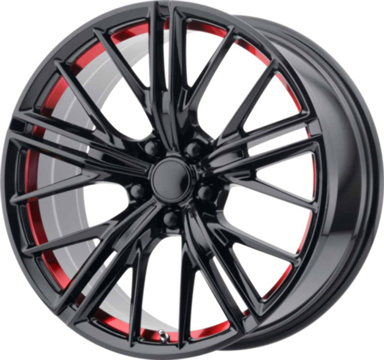 Set 4 Performance Replicas PR194 20x9 5x120 Black Red Machined Wheels 20" 30mm
