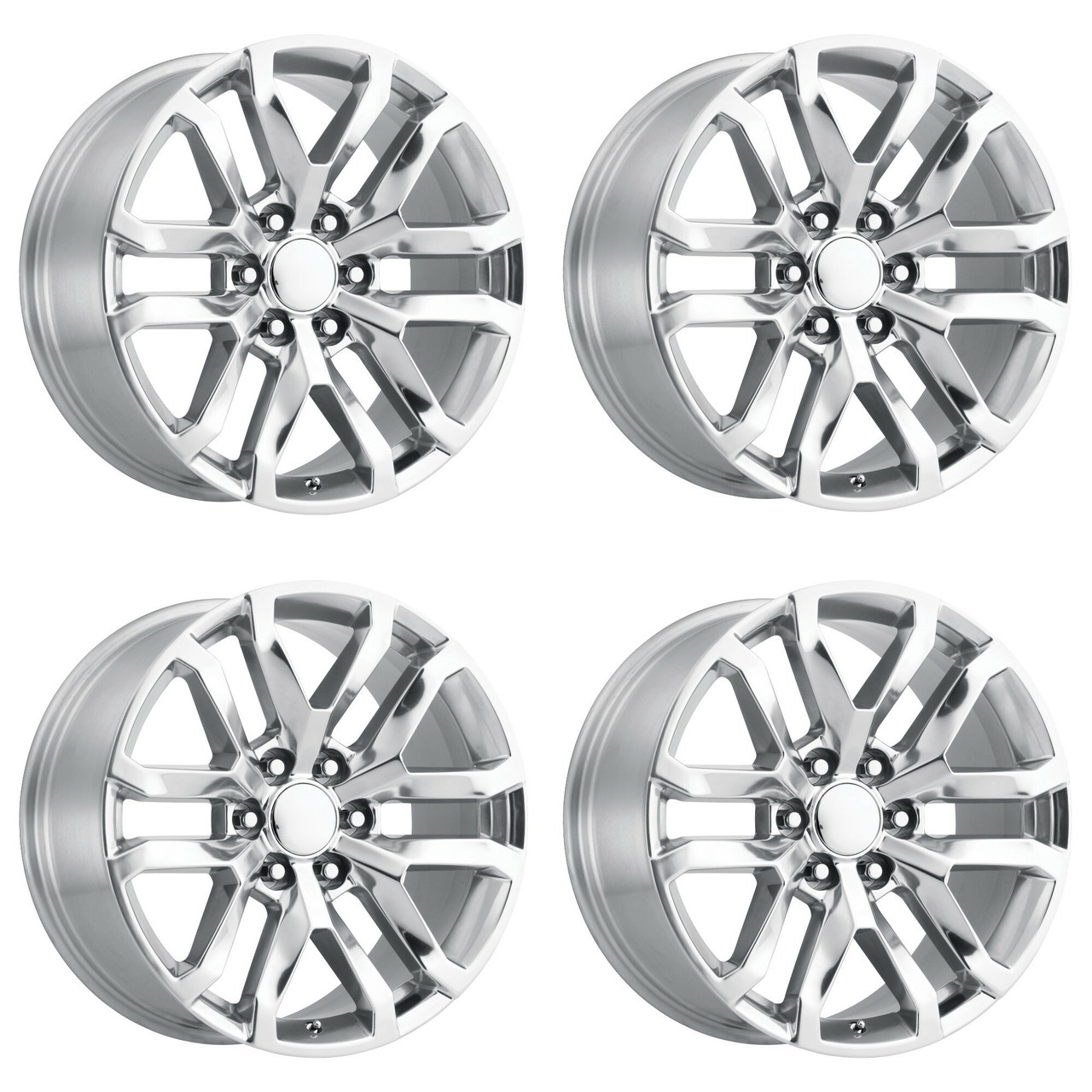 Set 4 Performance Replicas PR196 20x9 6x5.5 Polished Wheels 20" 28mm Rims