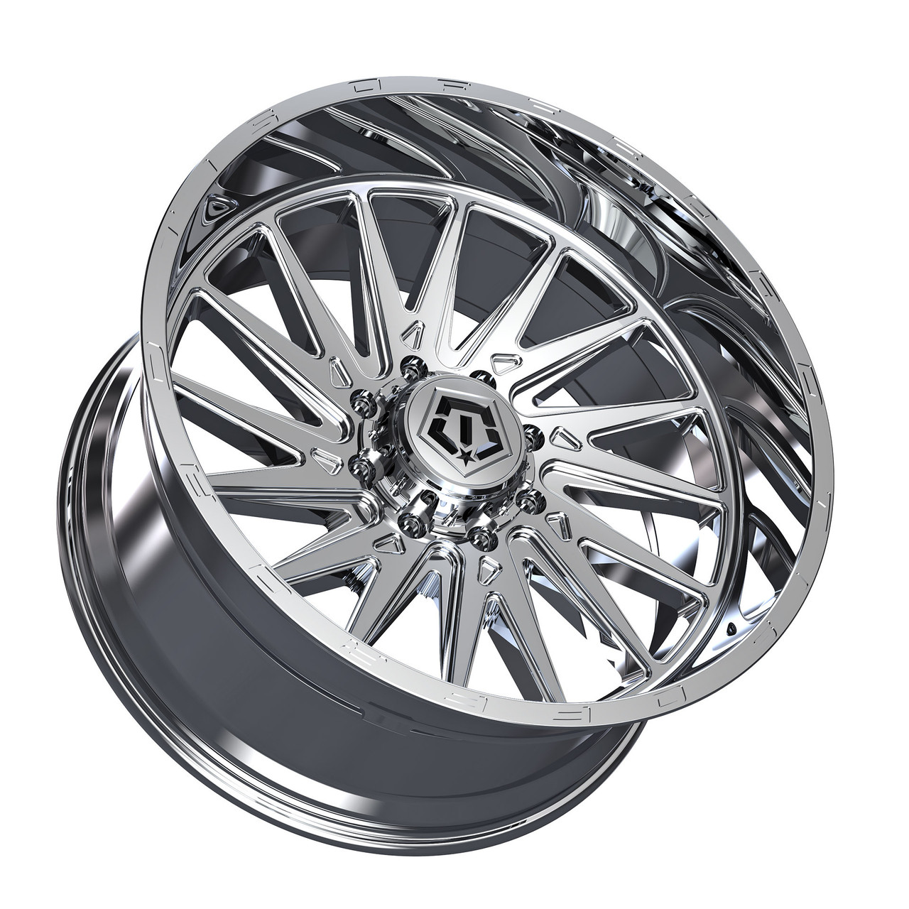Set 4 22" TIS 547C Chrome Plated Wheels 22x10 8x180 -19mm Offroad Truck Rims