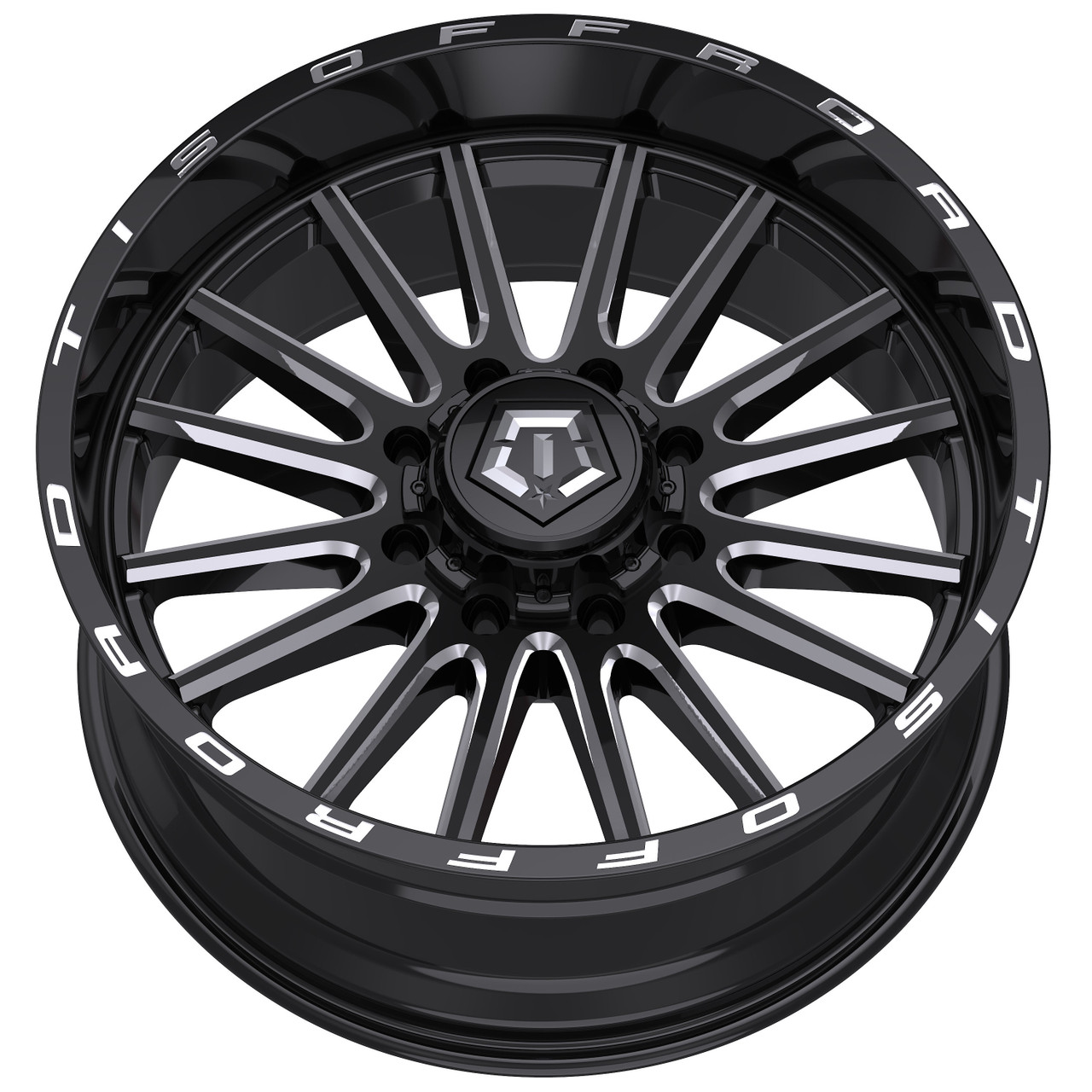 Set 4 20" TIS 567BM Gloss Black Milled Accents Wheels 20x10 8x180 -25mm Rims