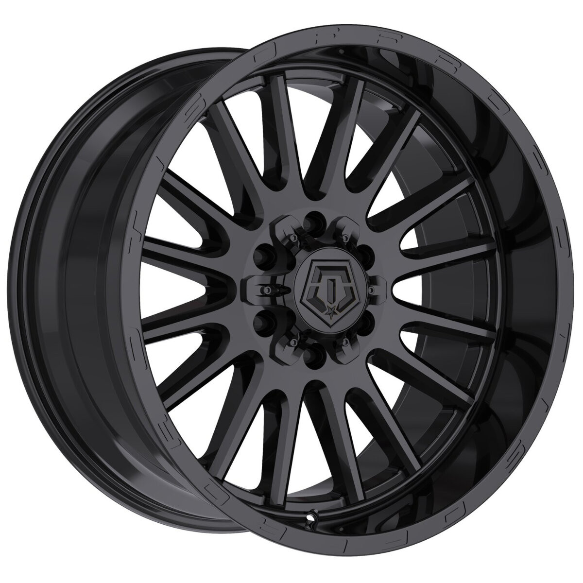 Set 4 20" TIS 567B Gloss Black Wheels 20x10 8x6.5 -25mm Lifted Offroad Rims