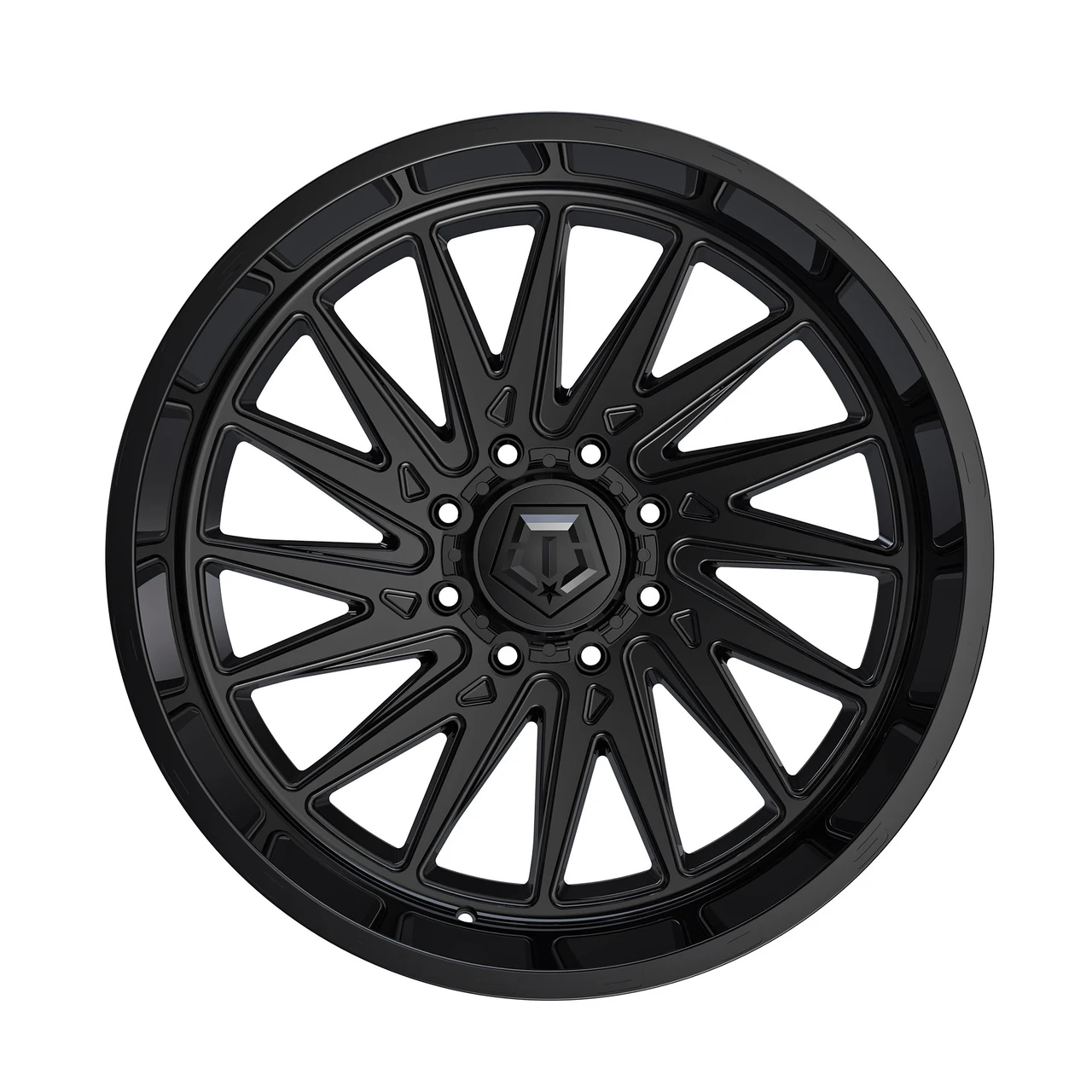 Set 4 20" TIS 547B Gloss Black Wheels 20x9 8x6.5 (8x165.1) 0mm Offroad Truck Rim