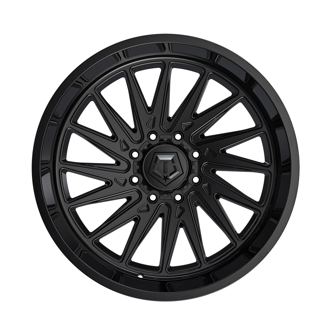 Set 4 18" TIS 547B Gloss Black Wheels 18x9 5x5 5x5.5 0mm Offroad Truck Rims
