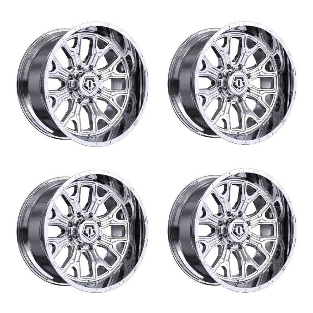Set 4 22" TIS 560C Chrome Plated Wheels 22x12 8x170 -44mm Offroad Truck Rims