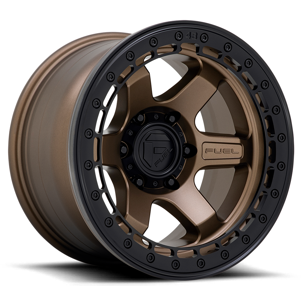 Fuel  D124 Block Beadlock 17x9 5x5.0 Matte Bronze Matte Black Wheel 17" -15mm