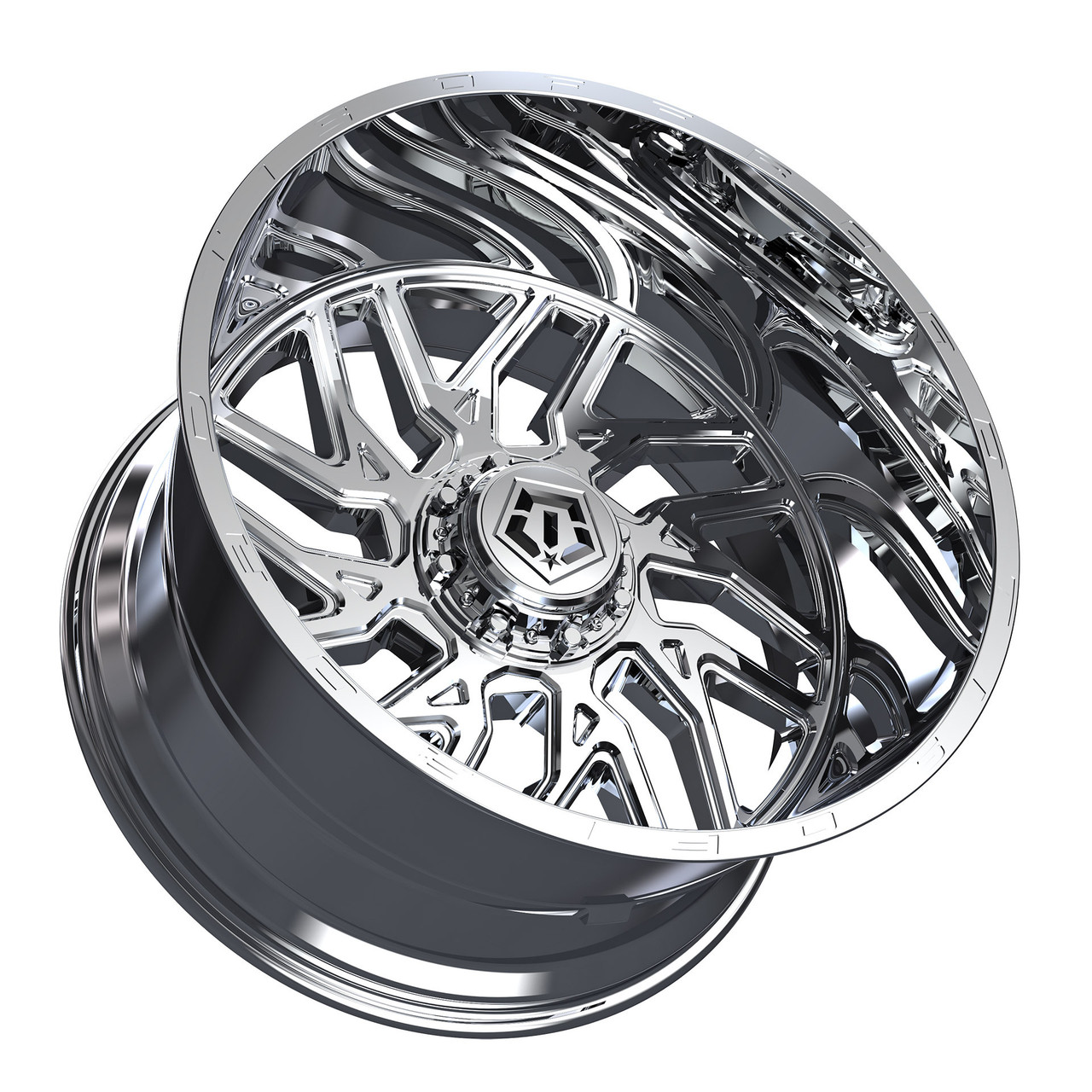 20" TIS 544C Chrome Plated Wheel 20x9 8x6.5 (8x165.1) 18mm Offroad Truck Rim