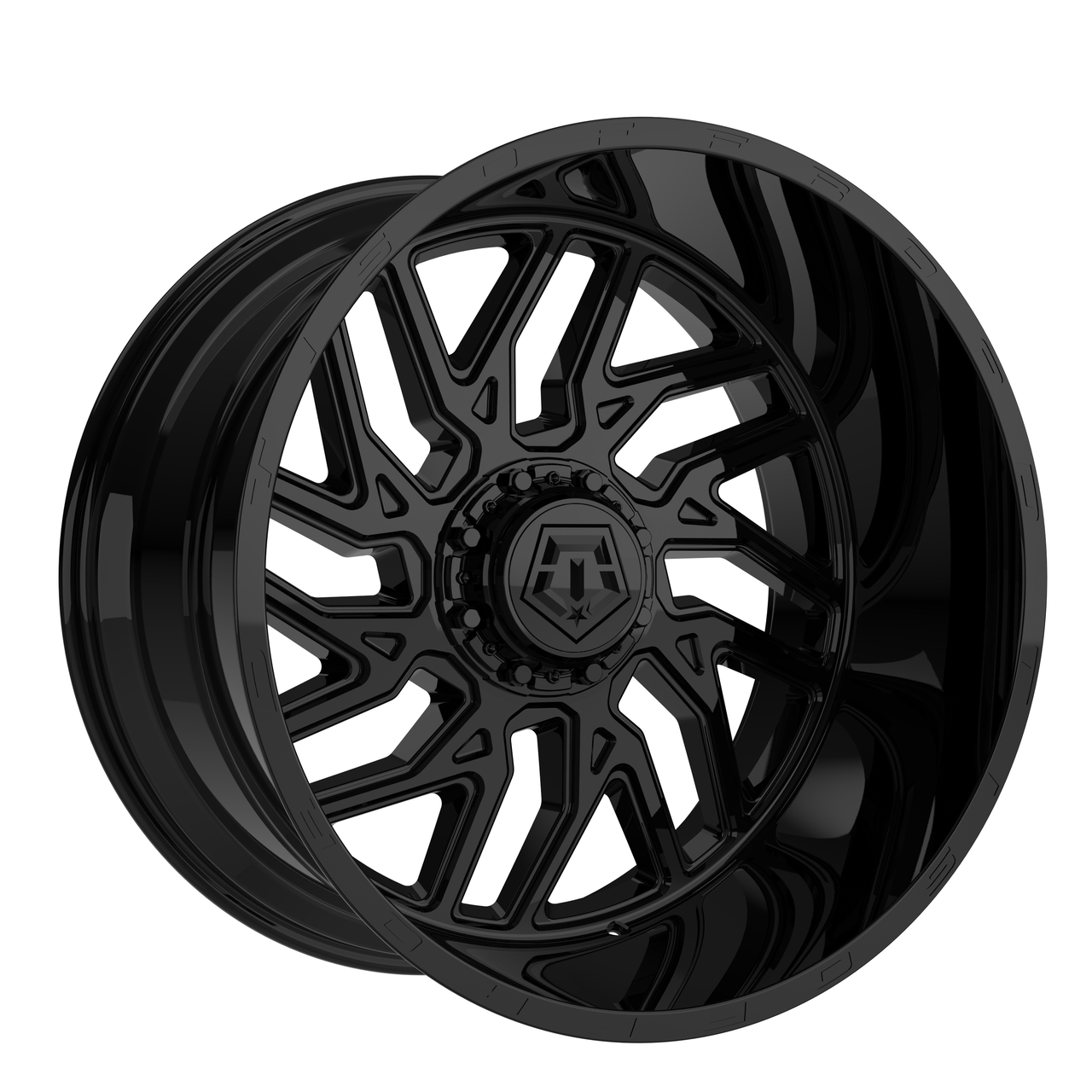 20" TIS 544B Gloss Black Wheel 20x12 8x6.5 (8x165.1) -44mm Offroad Truck Rim