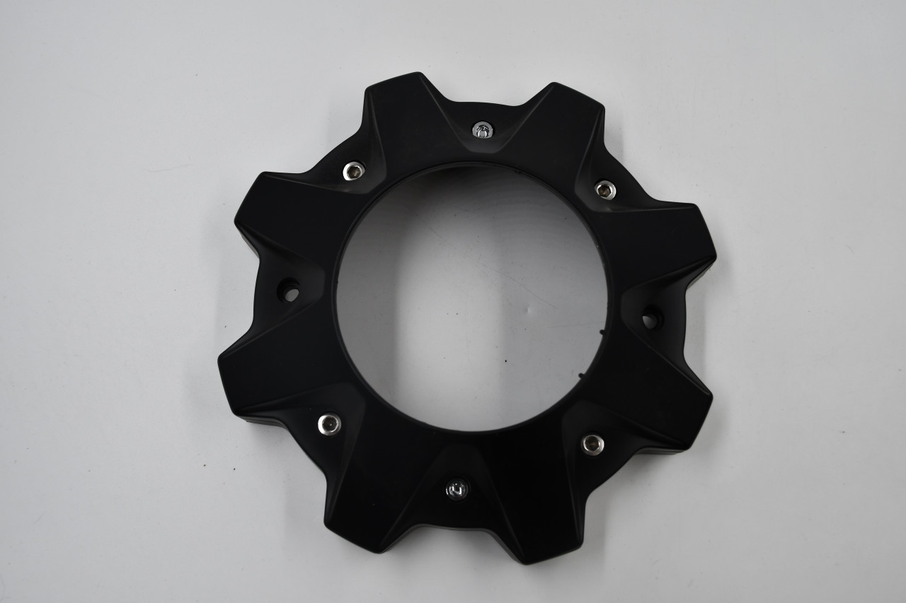 Fuel Flat Black Wheel Center Cap Hub Cap 1002-53B/1002-55B 8.375" Fuel Open End No Logo w/ Extention