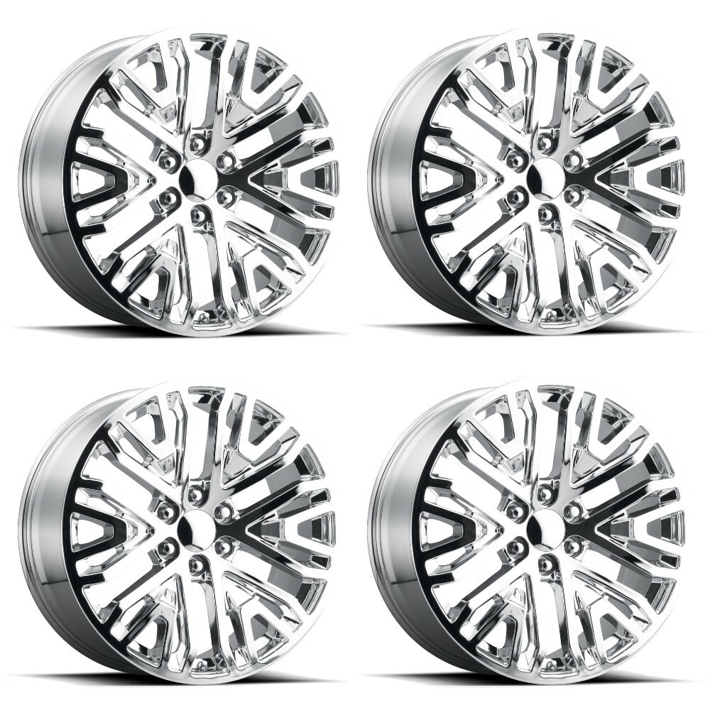 Set 4 Performance Replicas PR197 20x9 6x5.5 Chrome Wheels 20" 24mm Rims