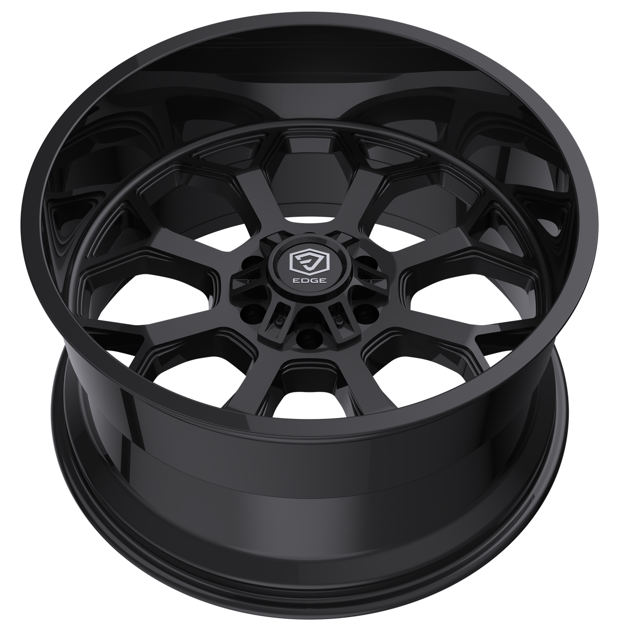 22" Edge Off Road 301B Gloss Black Wheel 22x12 6x135 6x5.5 -44mm Truck SUV Rim