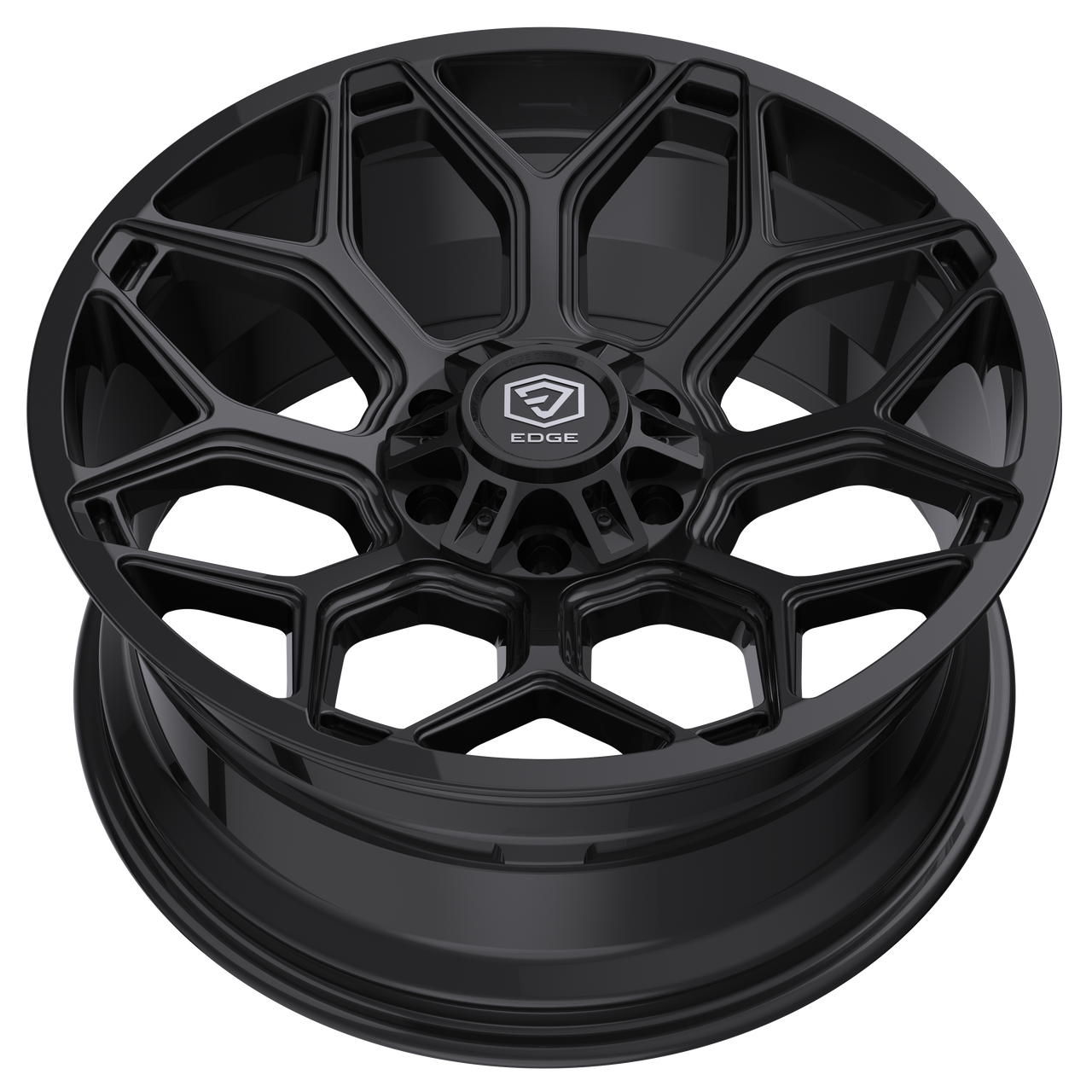 20" Edge Off Road 302B Gloss Black Wheel 20x9 6x135 6x5.5 0mm Truck SUV Rim