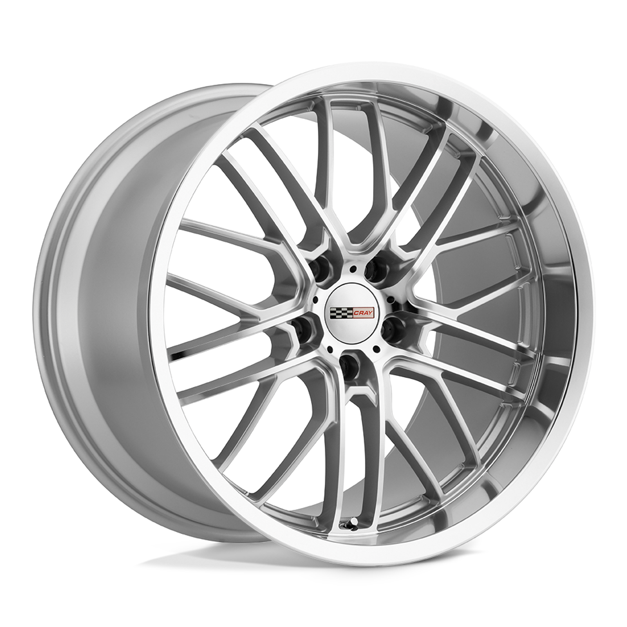 Set 4 Cray Eagle 19x9 5x4.75 Silver W/ Mirror Cut Face & Lip Wheels 19" 50mm