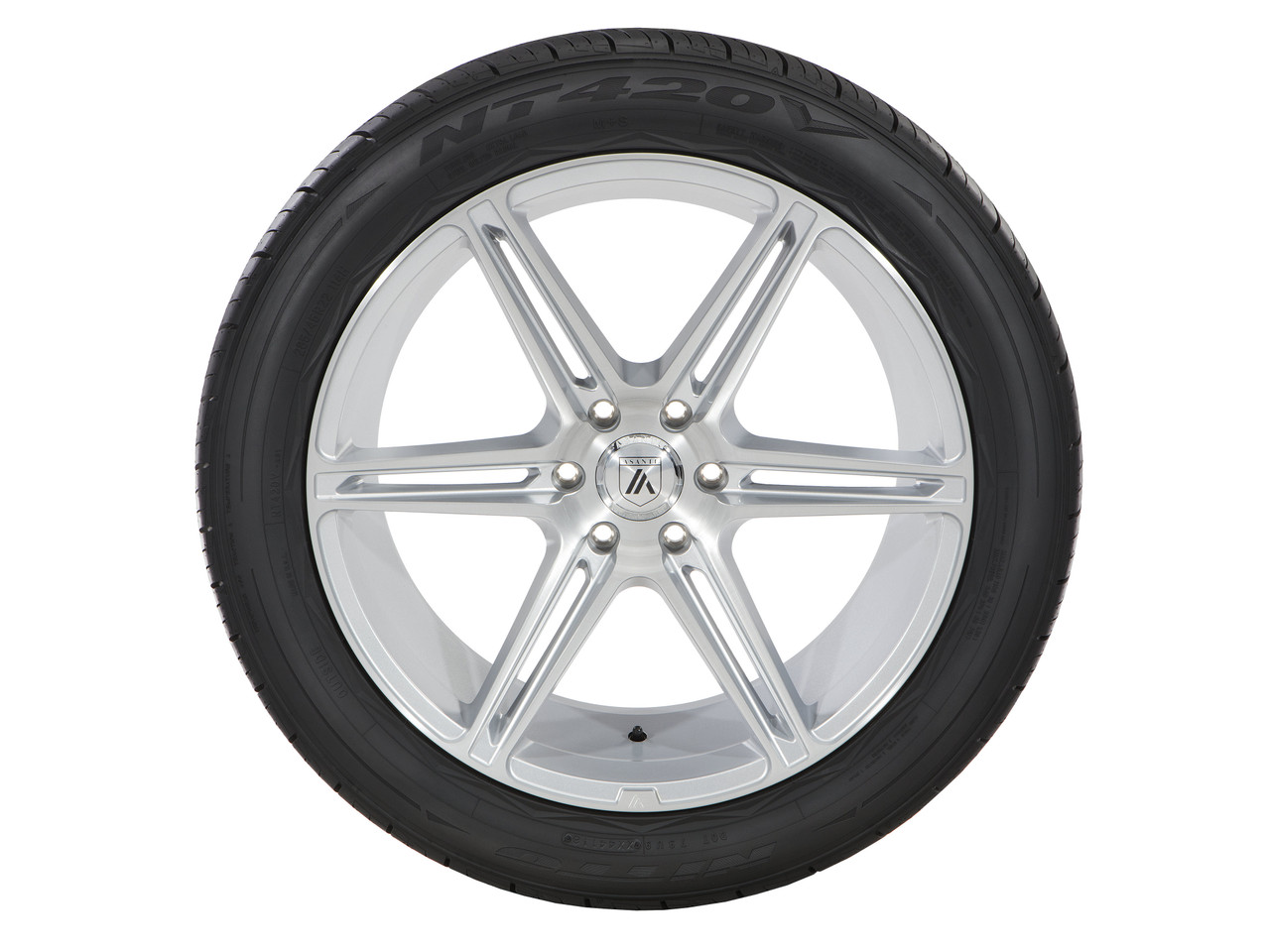 Nitto NT420V all-season performance tires mounted on aftermarket wheels for a complete SUV wheel and tire package