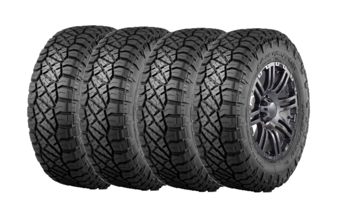 Set 4 37X11.50R20LT Nitto Ridge Grappler Tires All Terrain 128Q 36.54" 37115020 Light Truck Hybrid Terrain Tires