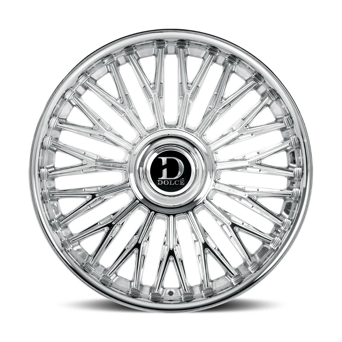 Set 4 24" Dolce Luxury Lusso 24x10 6x135 6x5.5 25mm Chrome Floating Cap Wheels