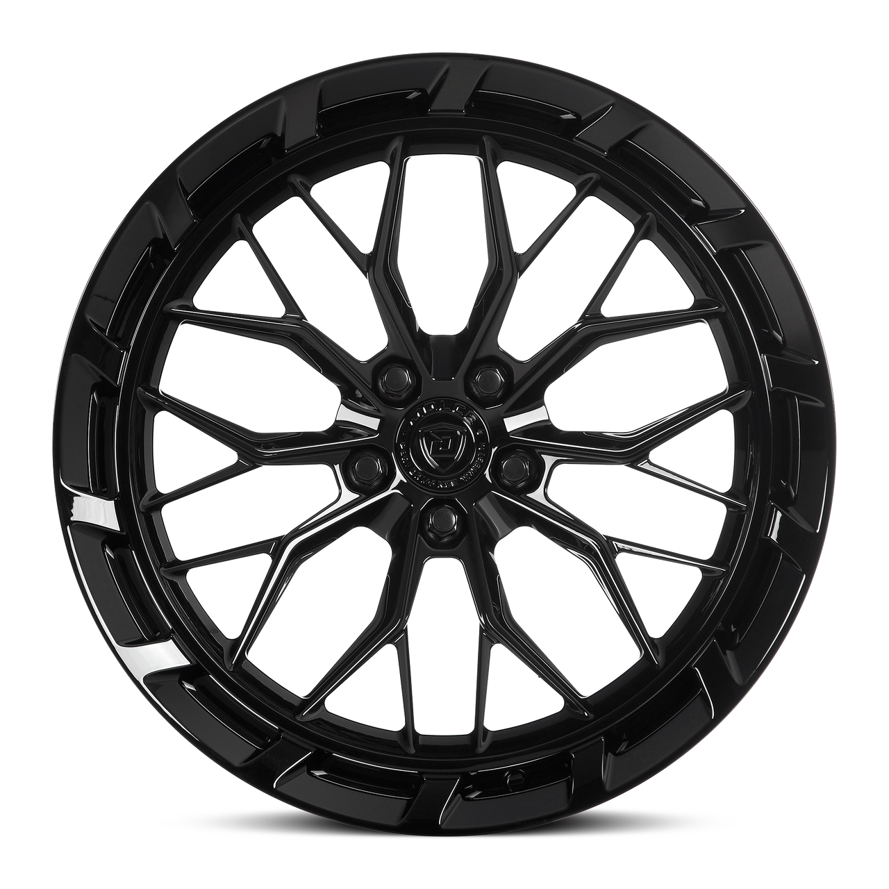Set 4 22" Dolce Performance Magari Gloss Black 22x9 Wheels 5x115 15mm Rims