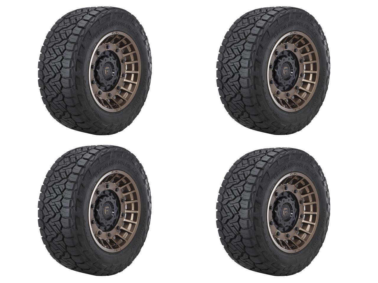 Set 4 35X11.50R20LT Nitto Recon Grappler A/T Tires All Terrain 124R 34.53" 35115020 Light Truck Tires