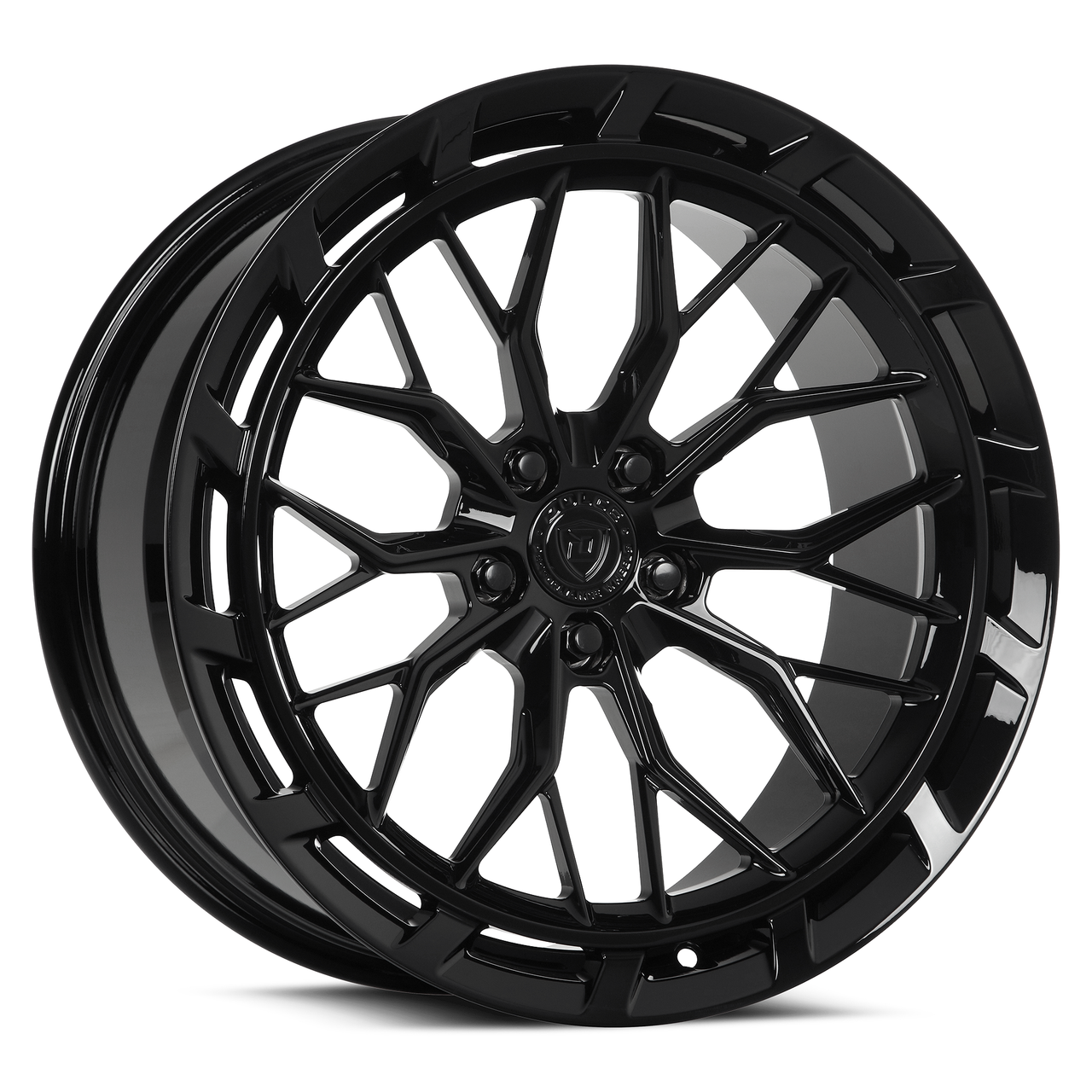 Set 4 20" Dolce Performance Magari Gloss Black 20x9 Wheels 5x112 30mm Luxury Rim