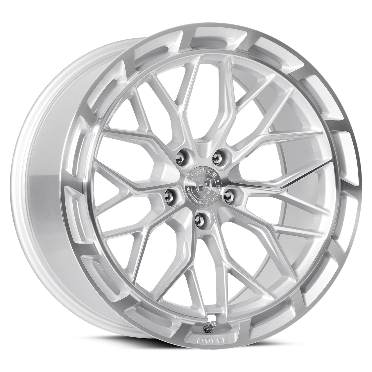 19" Dolce Performance Magari Gloss Silver Machined 19x8.5 Wheel 5x4.5 35mm Rim
