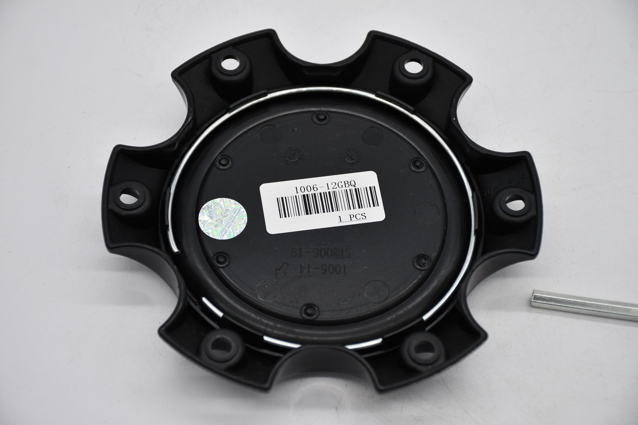 Fuel Gloss Black Red Logo Wheel Center Cap Hub Cap U1006-12GBQ 6" Trigger D758 6x5.5