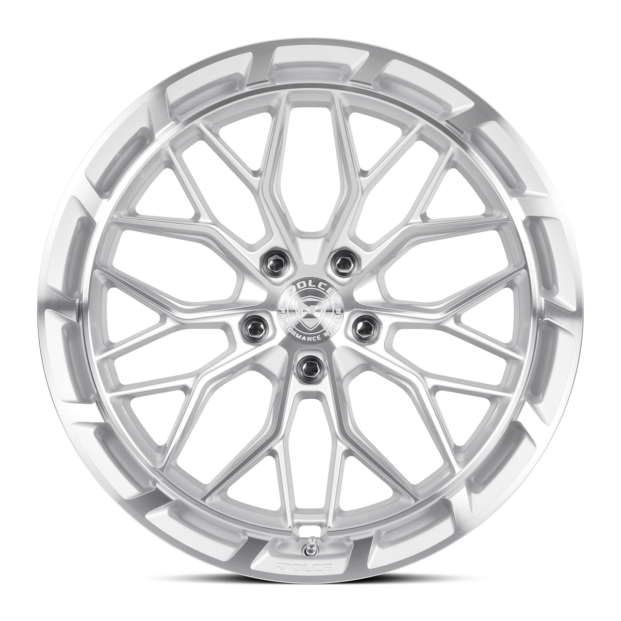 19" Dolce Performance Magari Gloss Silver Machined 19x9.5 Wheel 5x120 40mm Rim