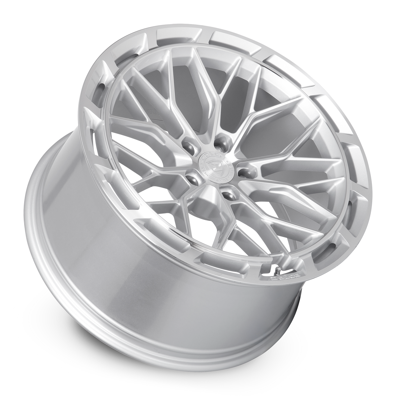 22" Dolce Performance Magari Gloss Silver Machined Face 22x10.5 Wheel 5x112 40mm Luxury Rim
