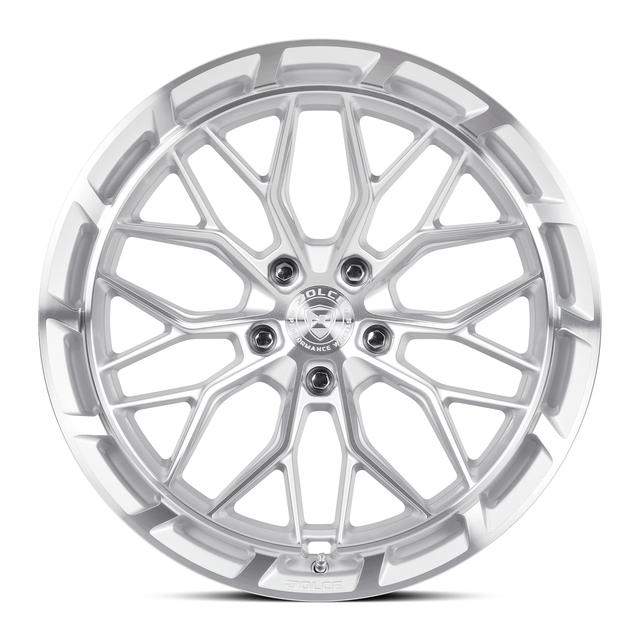 22" Dolce Performance Magari Gloss Silver Machined Face 22x9 5x112 30mm Wheel