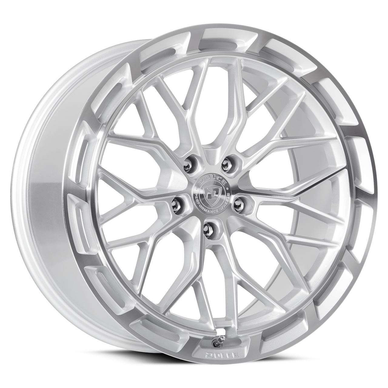 20" Dolce Performance Magari Gloss Silver Machined Face 20x10 5x120 40mm Wheel